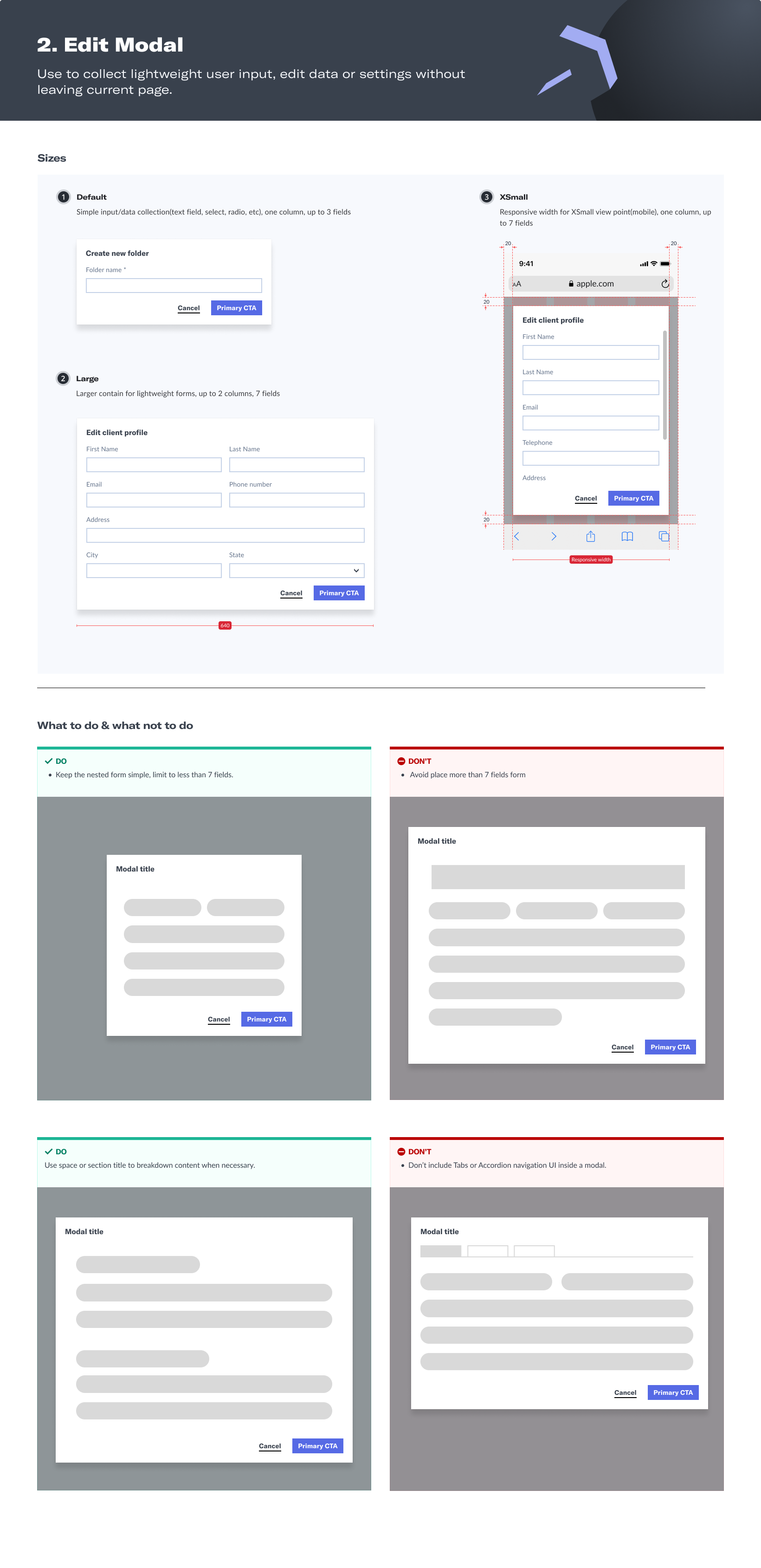 Component Guidelines Template Variant 1
